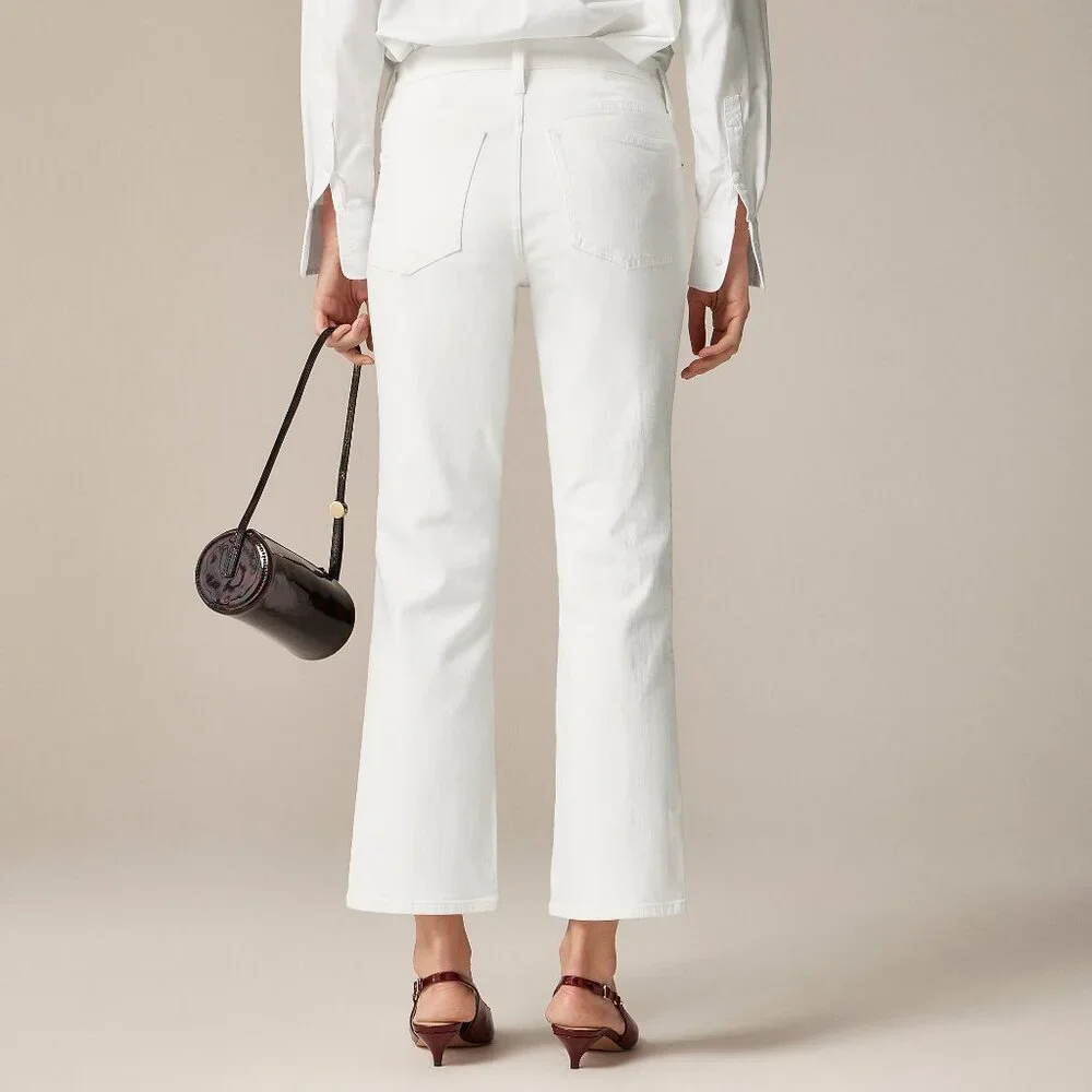NWT J Crew Mid-Rise Kickout Jeans White 24 - Picture 2 of 3